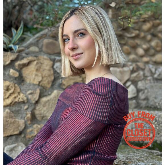 ZARA Metallic Knit Top NWT - Picture 4 of 16